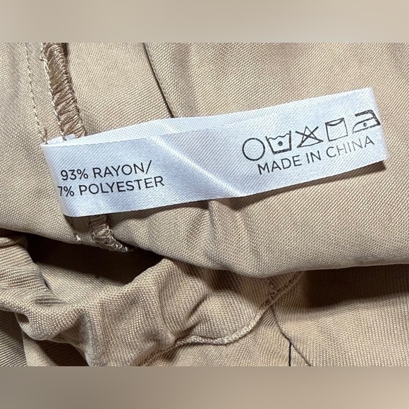 Tuckernuck Khaki Keaton Skirt XS NWT Rayon Blend Midi Neutral Slit Chic - Picture 8 of 9